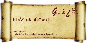 Glück Ábel névjegykártya